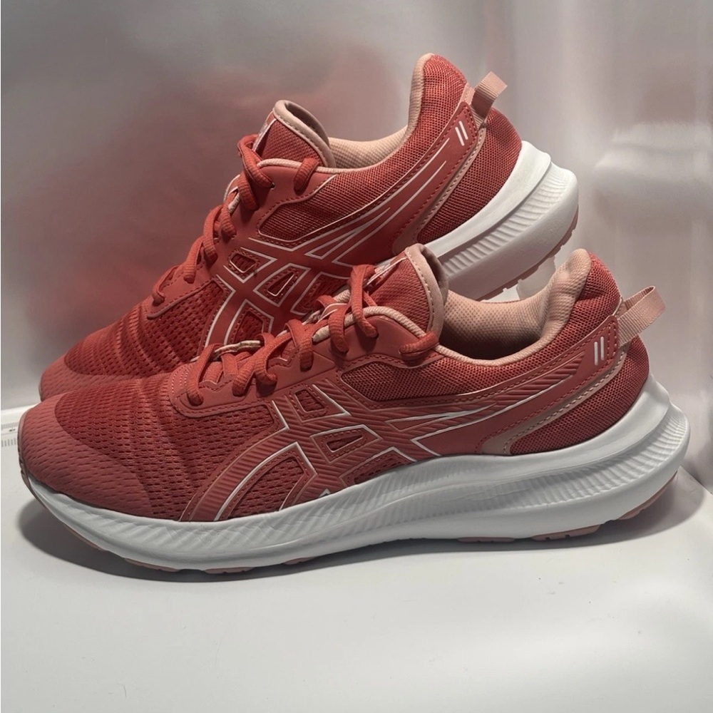 Asics Jolt 5 Womens Size 9.5 Pink White Athletic Running Walking Shoes Sneakers